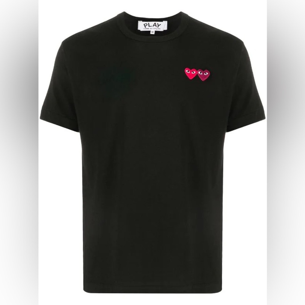 Comme des Garçons Twin Hearts Slim Fit Jersey T-Shirt Large